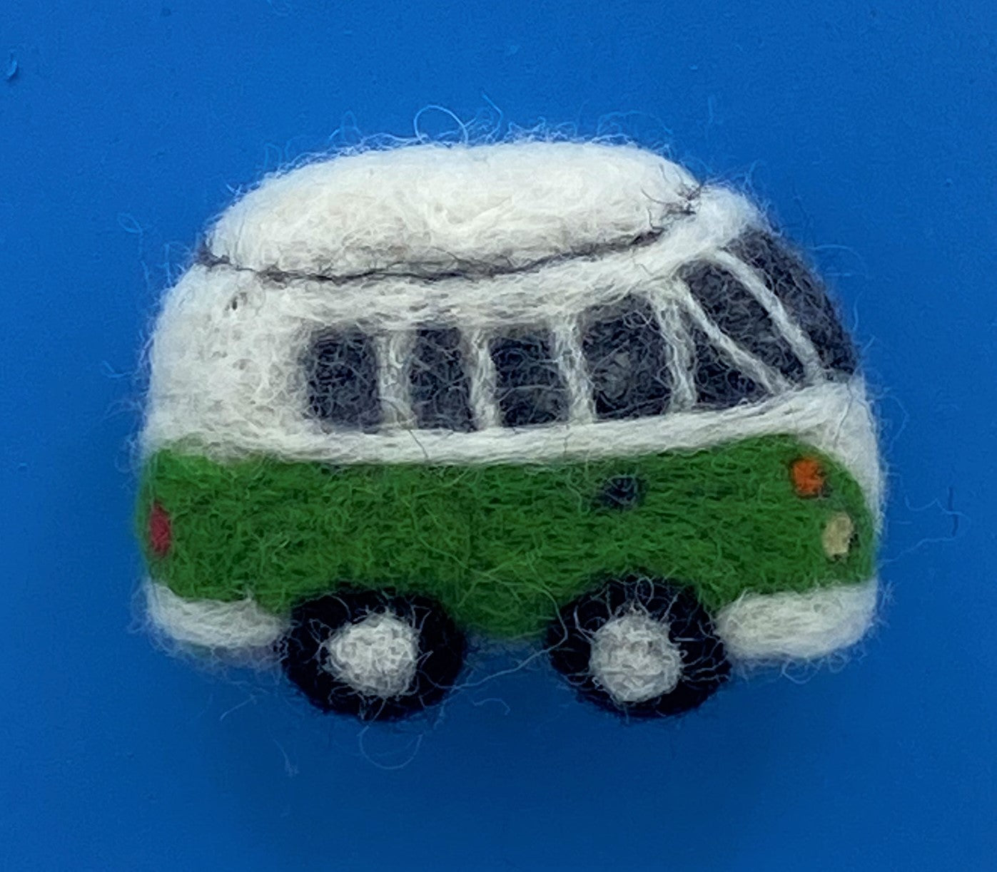 Miniature VW Style Camper Van Fridge Magnet, needle felted model, various colours