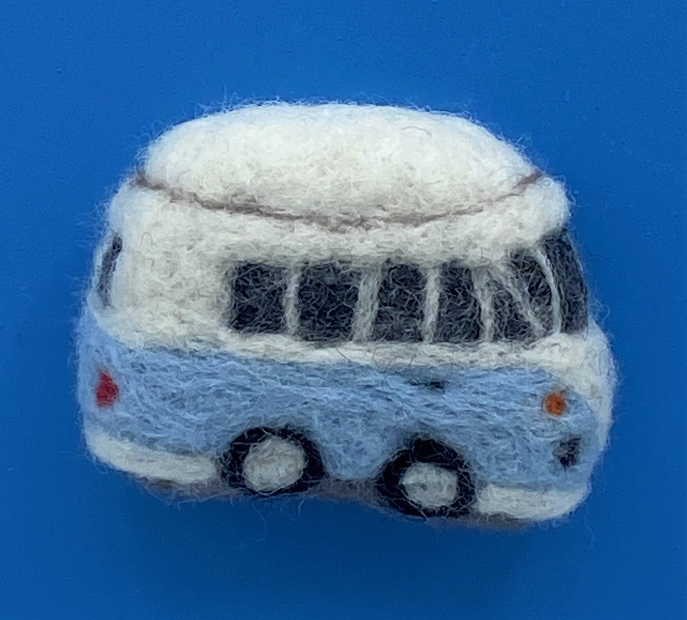 Miniature VW Style Camper Van Fridge Magnet, needle felted model, various colours